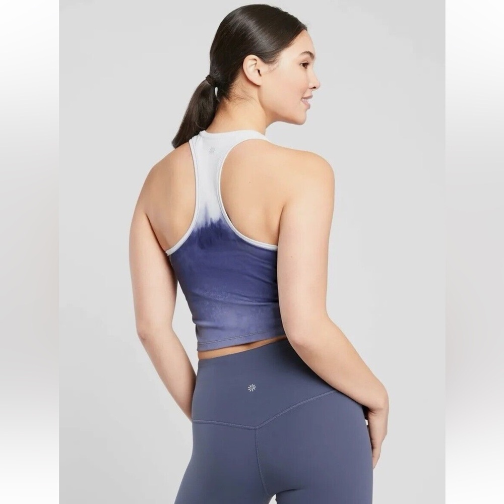 Athleta Blue and White top and Leggings Performance Stretch - Picture 12 of 14